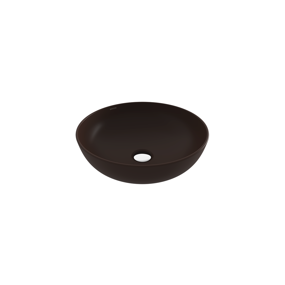 BOCCHİ Sottile Slim Line Çanak Lavabo 38 cm Mat Kahve