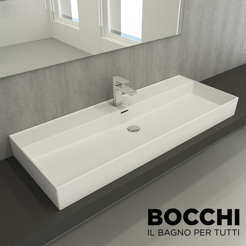 BOCCHİ Milano Lavabo 120 cm Mat Beyaz