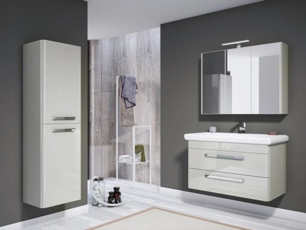 Orka Rose 100 cm Parlak Kaşmir Banyo Dolabı