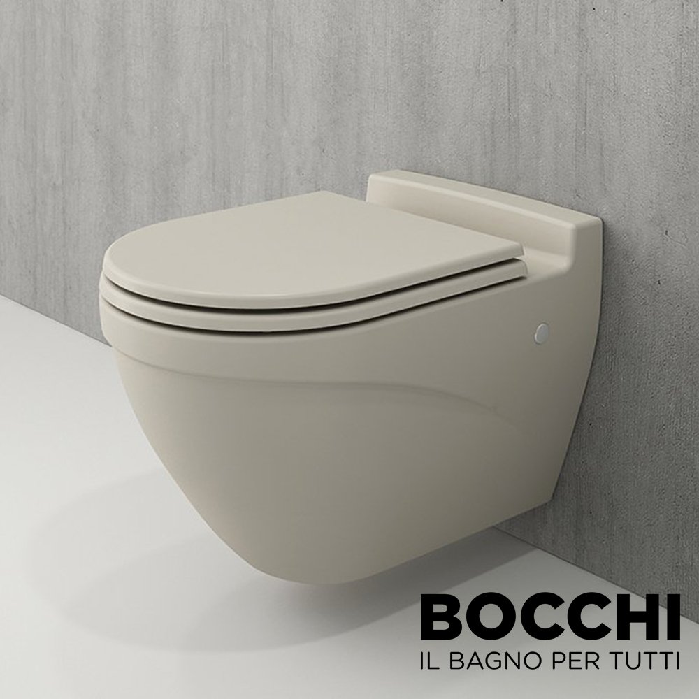 BOCCHI Taormina Arch Asma Klozet, Mat Yasemin Kapak Dahil