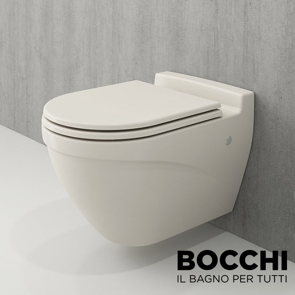 BOCCHI Taormina Arch Asma Klozet, Parlak Bisküvi Kapak Dahil