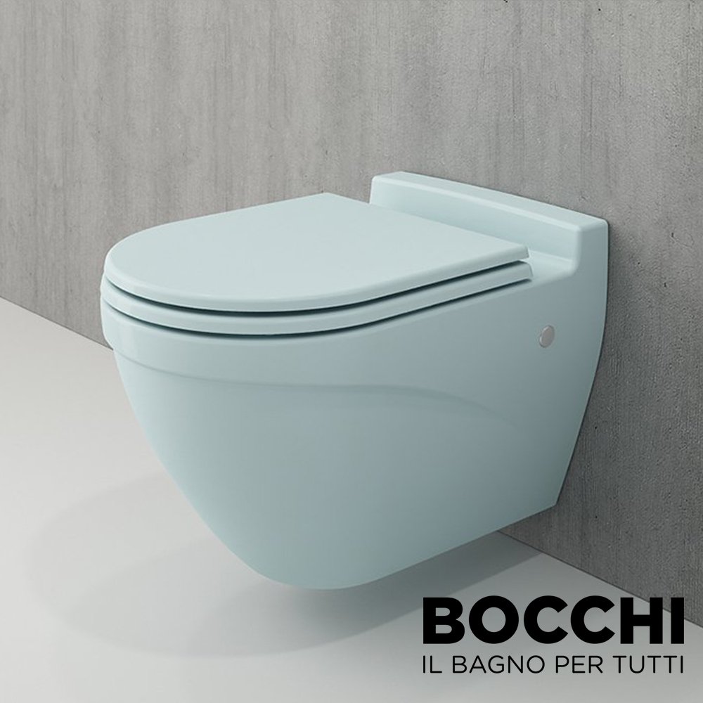 BOCCHI Taormina Arch Asma Klozet, Mat Buz Mavisi Kapak Dahil