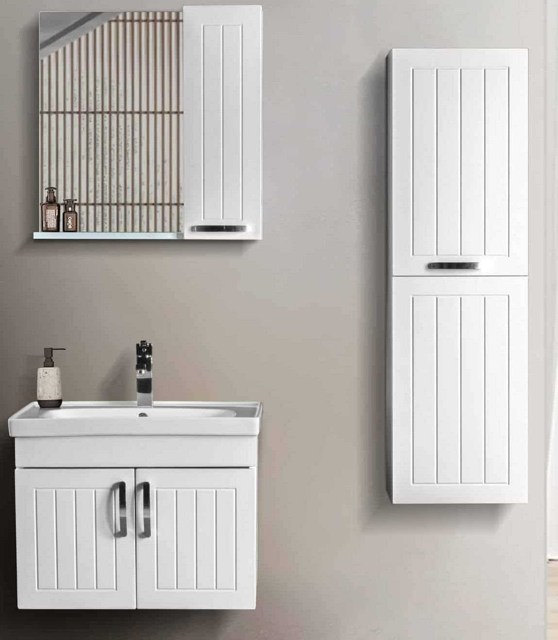 Bagnora Alya 65 cm Beyaz Banyo Dolabı