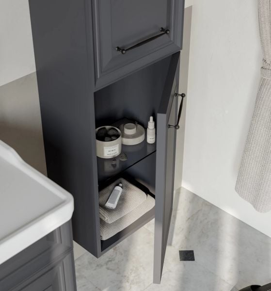 Orka Desıgn 105 cm Mat Antrasit Banyo Dolabı