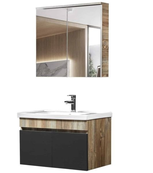 Bagnora Sardes 80 cm Etna Antrasit Banyo Dolabı