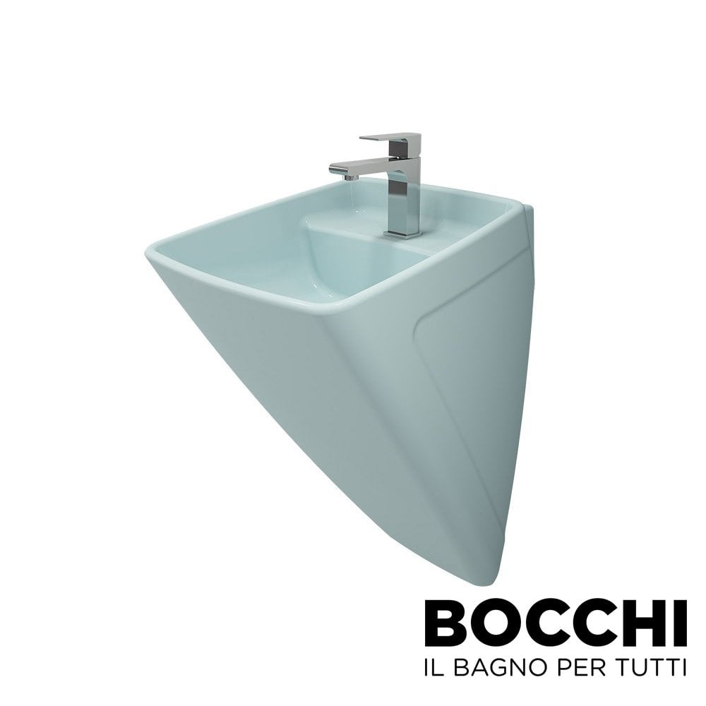 BOCCHI Firenze Asma Monoblok Lavabo Mat Buz Mavisi