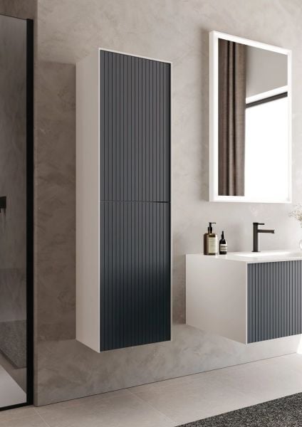 Orka Cube 120 cm Mat Antrasit Banyo Dolabı