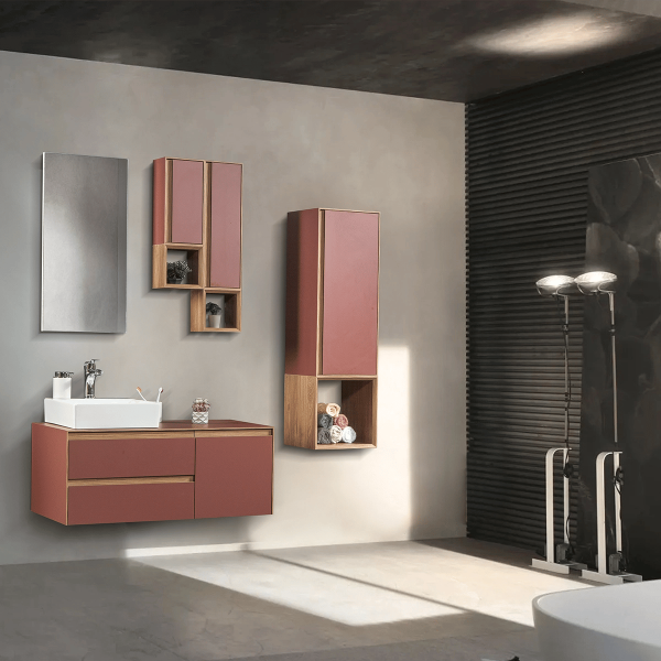 Bagnora Sharp Tile 120 cm Mdf Banyo Dolabı