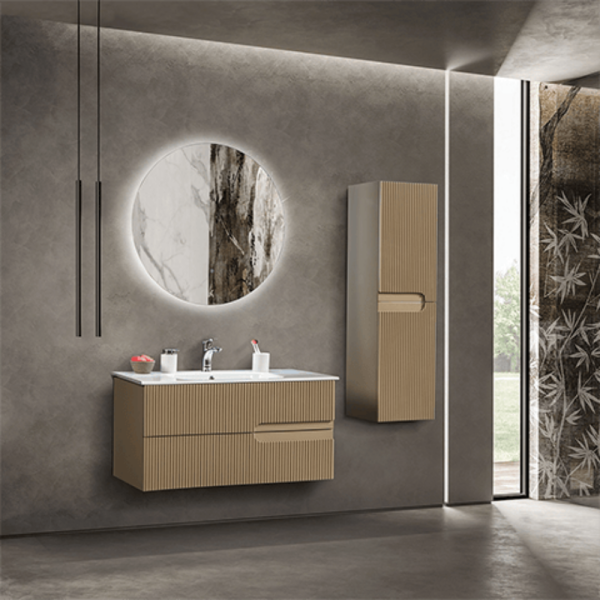 Bagnora Allegro 100 cm Mdf Banyo Dolabı Cappucino