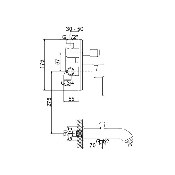 NEWARC - Domino Ankastre Banyo Bataryası