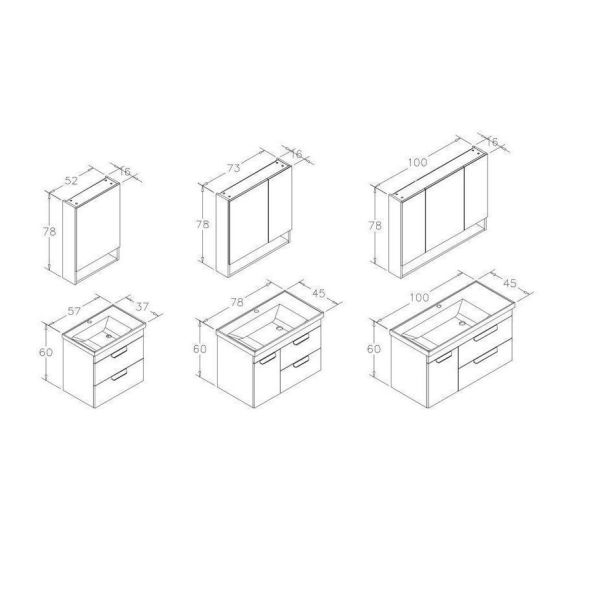 Orka Nova 60 cm Ella Banyo Dolabı