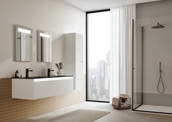Orka Lisbon 132 cm Mat Beyaz Banyo Dolabı