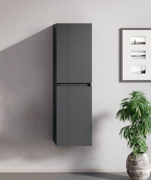 Orka Likya 100 cm Mat Antrasit Banyo Dolabı