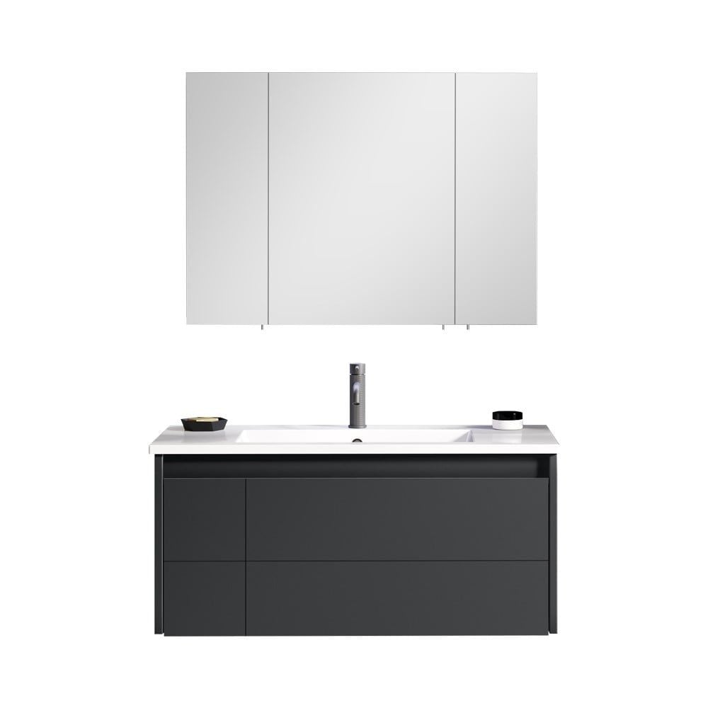 Orka Likya 80 cm Mat Antrasit Banyo Dolabı