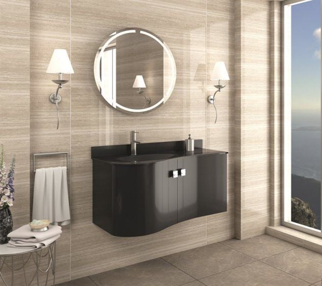 Aquanil Verso 100 cm Antrasit Banyo Dolabı