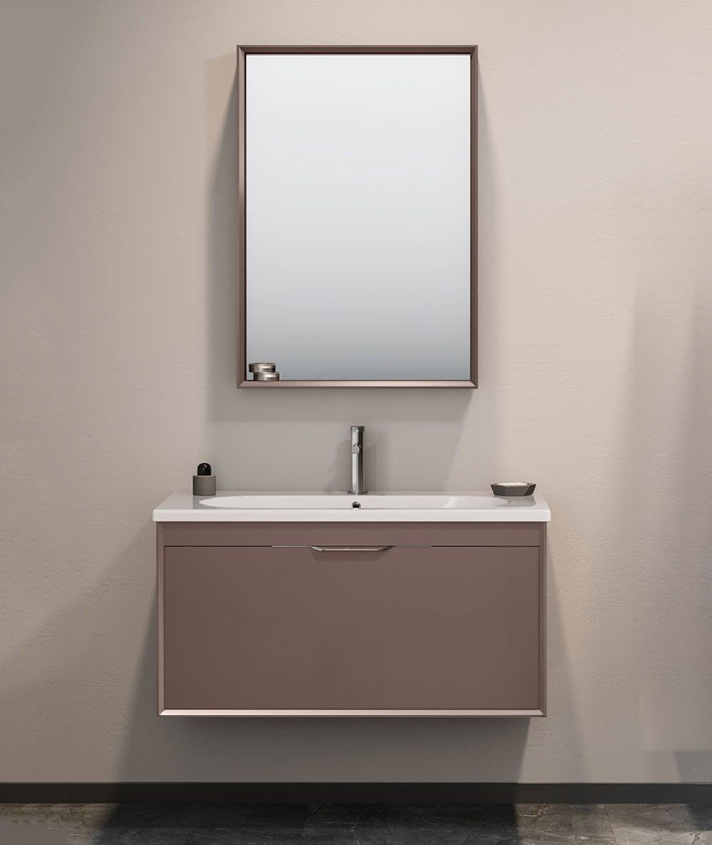 Orka Clay 65 cm Toprak Tek Çekmeceli Banyo Dolabı