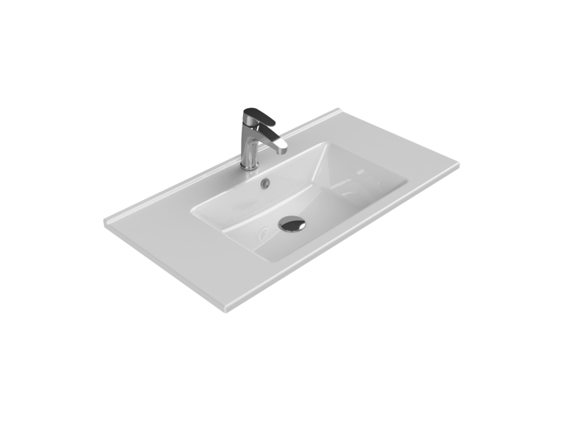 Turkuaz Arte Etajerli Lavabo 85 cm