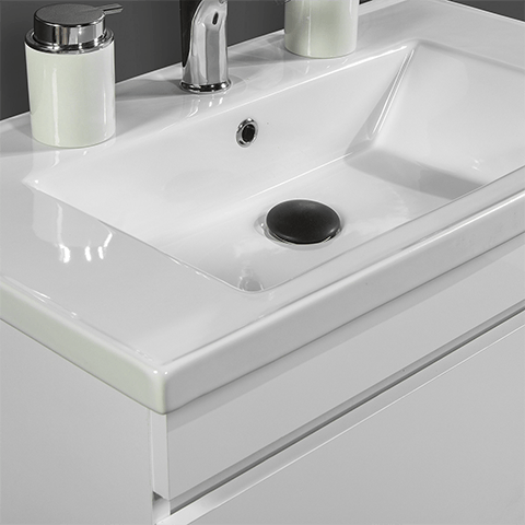 Bagnora Kayer 80 cm  Beyaz Banyo Dolabı