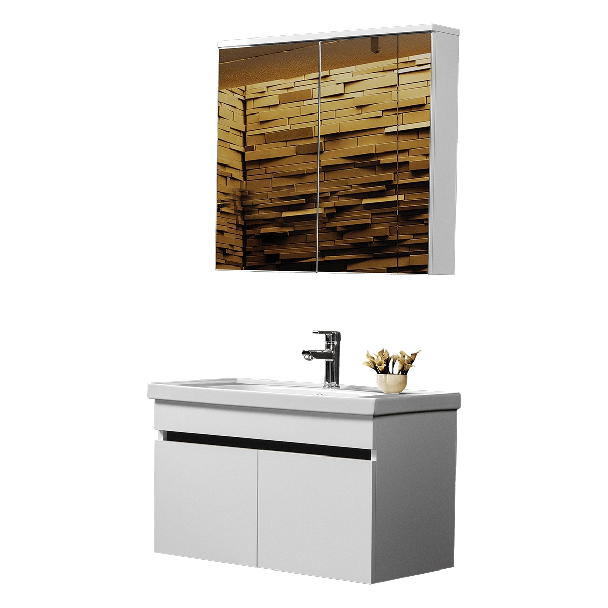 Bagnora Perge 100 cm Mdf Banyo Dolabı