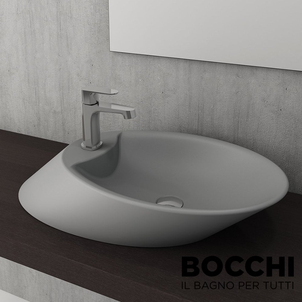 BOCCHI Vessel Çanak Lavabo, 70 cm Mat Gri