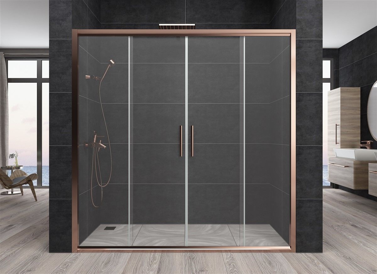 Aquanil Trend 150 cm İki Duvar Arası Bakır Duşakabin