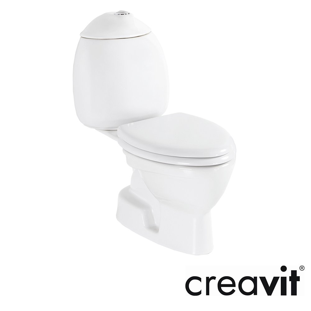 CREAVİT Çocuk Alttan Çıkışlı Klozet, Çocuk Rezervuar, Çocuk İç Takım, Çocuk Duroplast Yavaş Kapak