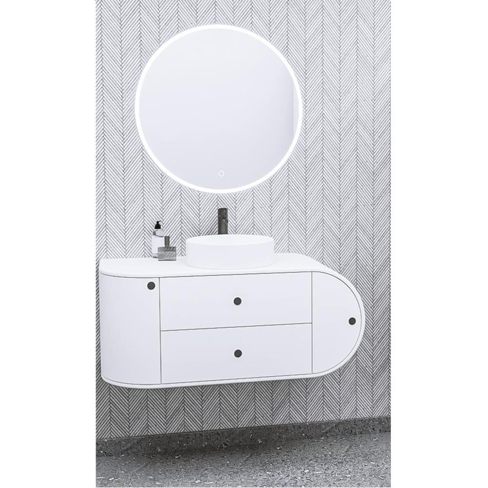 Aquanil Fantasia 115 cm Beyaz Beyaz Lavabolu Banyo Dolabı