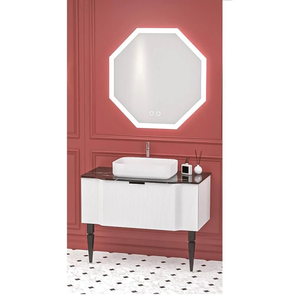 Aquanil Royal 100 cm Beyaz Banyo Dolabı