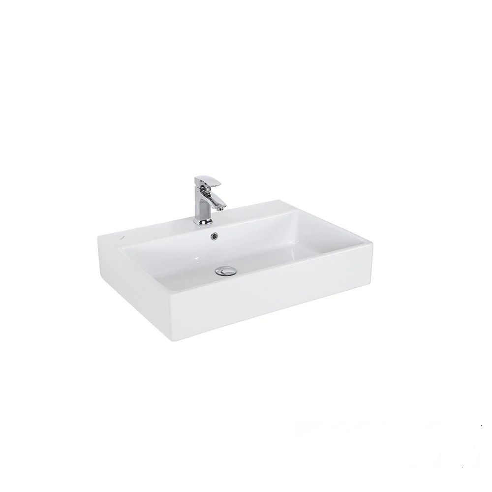CREAVİT Next 50x70 cm Setüstü Düz Kare Lavabo