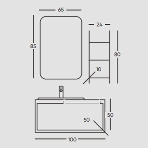 Belinza Enrica 100 cm Banyo Dolabı Kiremit