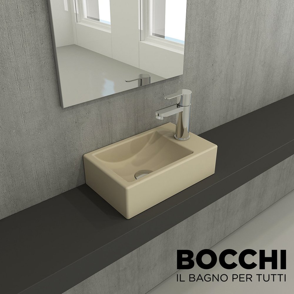BOCCHİ Milano Dar Sağ Lavabo 37 cm Mat Yasemin