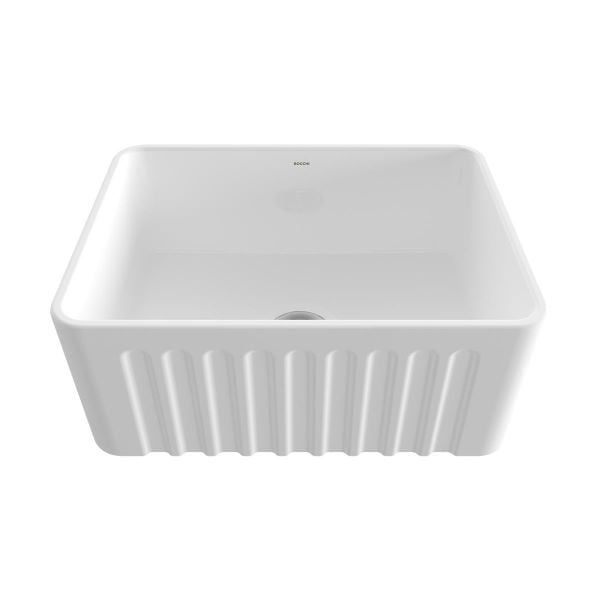 BOCCHİ Lavello Dekorlu Mutfak Eviyesi 60 cm Parlak Beyaz