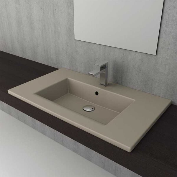 BOCCHI Milano Etajerli Lavabo 80 cm Mat Kaşmir