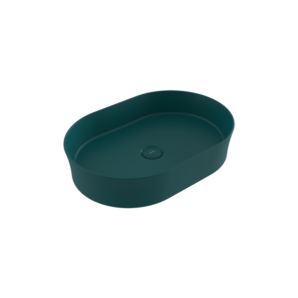 BOCCHI Sottile Slim Line Oval Lavabo 55 cm, Mat Petrol Mavisi