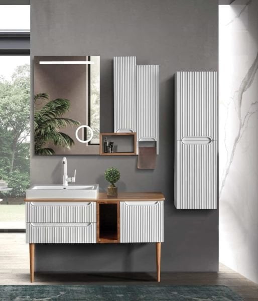 Bagnora Artemis 120 cm Beyaz Banyo Dolabı
