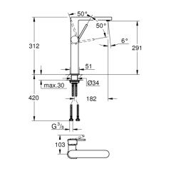 Grohe Plus Çanak Lavabo Bataryası XL