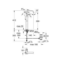Grohe Allure Kuğu Çanak Lavabo Bataryası Sifon Kumandalı