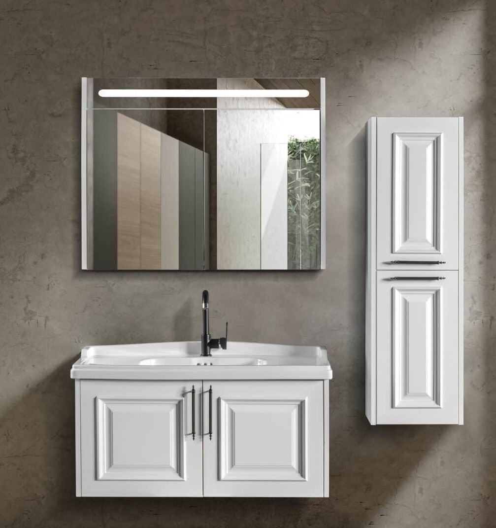 Bagnora Fiona 100 cm Mdf Banyo Dolabı Beyaz