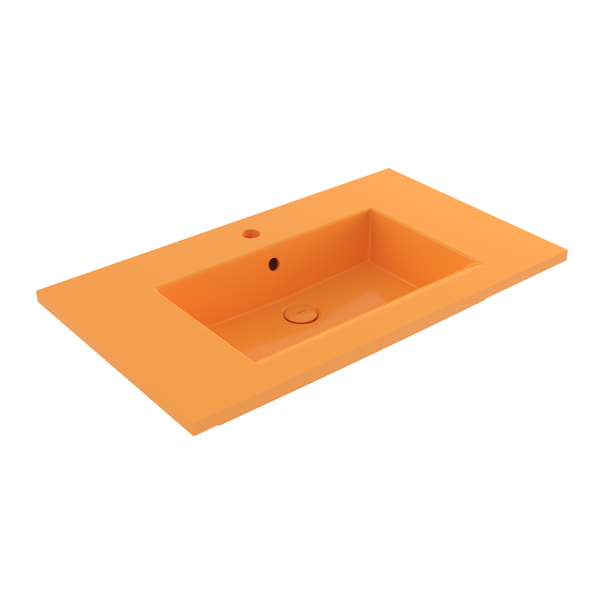 BOCCHI Milano Etajerli Lavabo 80 cm Mandalina Sarısı