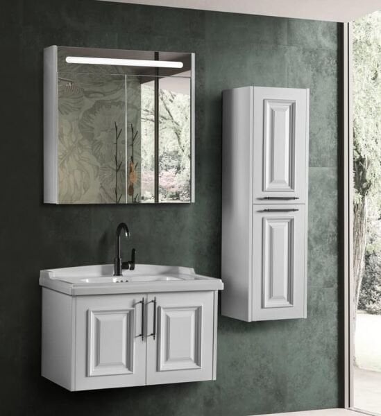 Bagnora Fiona 80 cm Mdf Banyo Dolabı Beyaz
