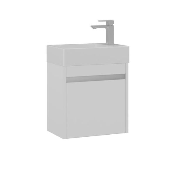 Orka Yedisu 45 cm Parlak Beyaz Mini Banyo Dolabı Takımı