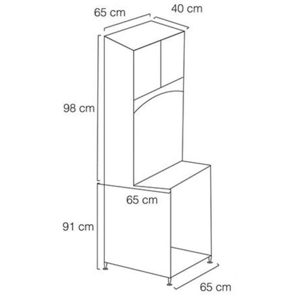 Fym Çamaşır Makine Dolabı Fonksiyonel 65 Cm