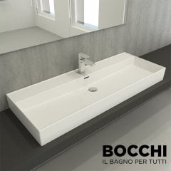 BOCCHİ Milano Lavabo 120 cm Parlak Beyaz
