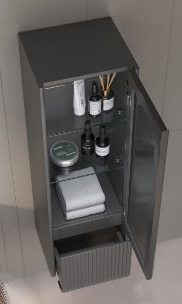 Shower Petra 100 cm Antrasit Banyo Dolabı