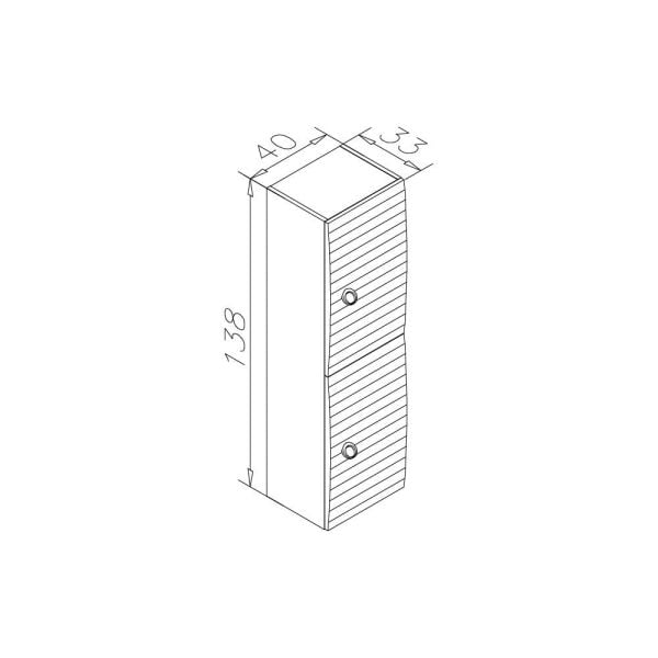 Orka Anzer 60 cm Ceviz Banyo Dolabı