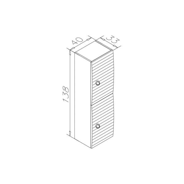Orka Anzer 60 cm Ceviz Banyo Dolabı