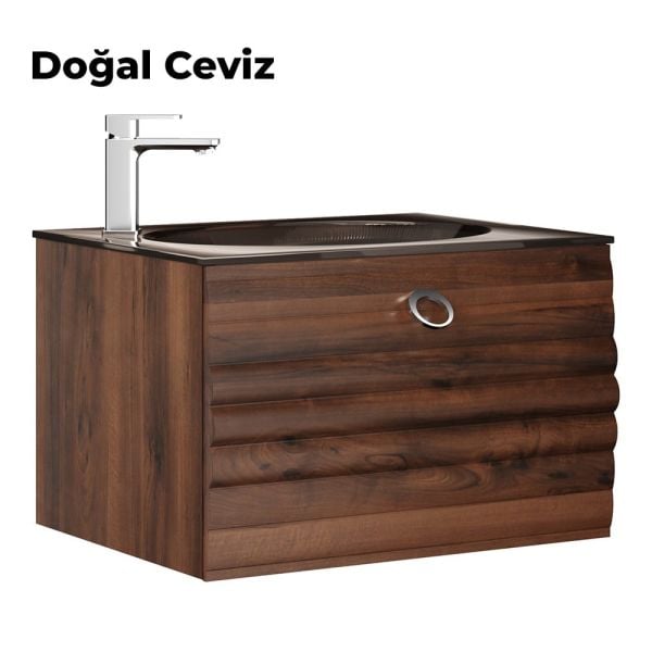 Orka Anzer 60 cm Ceviz Banyo Dolabı