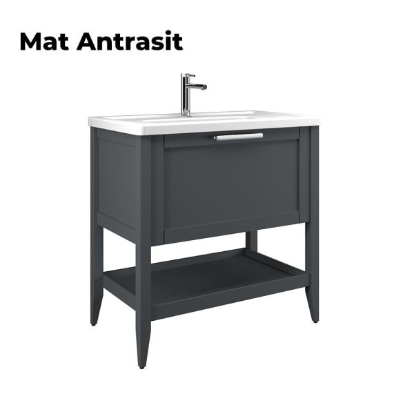Orka Bastle 65 cm Antrasit Banyo Dolabı