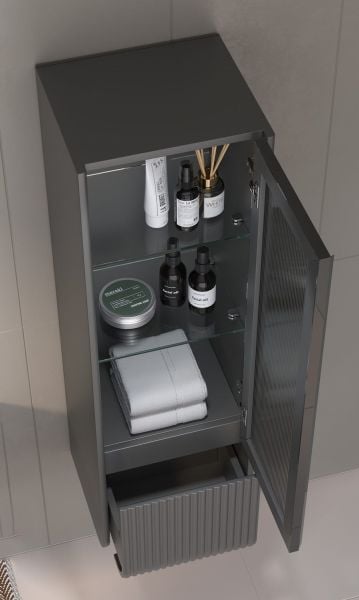 Shower Petra 80 cm Antrasit Banyo Dolabı