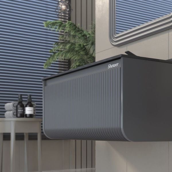 Shower Petra 80 cm Antrasit Banyo Dolabı